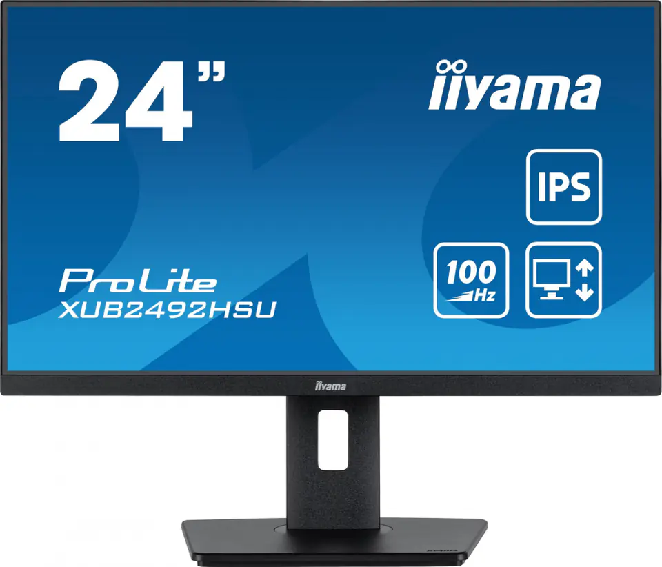 ⁨Monitor IIYAMA XUB2492HSU-B6 (23.8" /100Hz /1920 x 1080 /Czarny)⁩ w sklepie Wasserman.eu