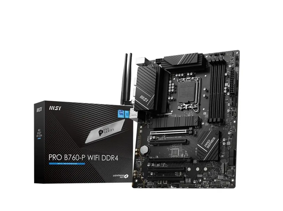 ⁨Płyta główna MSI PRO B760-P WIFI DDR4 LGA1700 ATX⁩ w sklepie Wasserman.eu