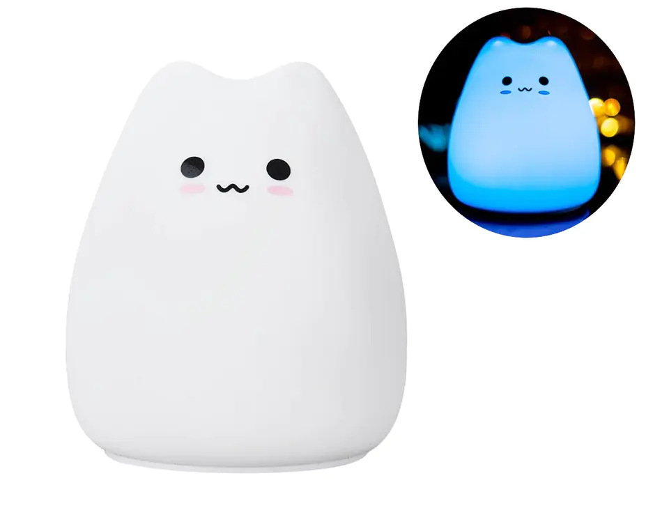 Lampka nocna dotykowa Little Cat - silikonowa LED w sklepie Wasserman.eu