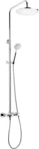 ⁨Zestaw prysznicowy Deante Deszczownica TEMISTO z baterią natryskową chrom (NAC_04QT)⁩ w sklepie Wasserman.eu