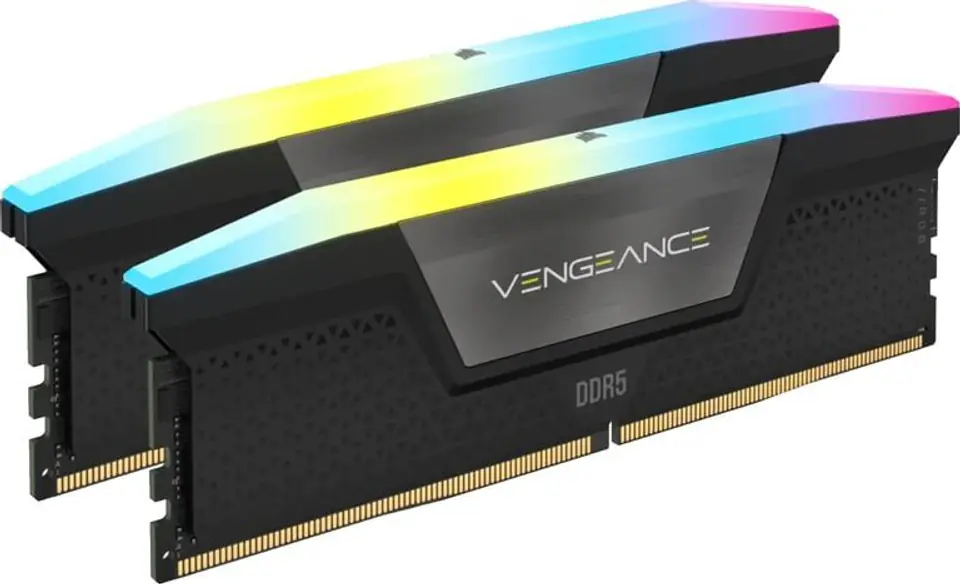 ⁨Corsair Vengeance RGB, DDR5-6000, CL36, Intel XMP 3.0 - 32 GB Dual-Kit, schwarz⁩ at Wasserman.eu