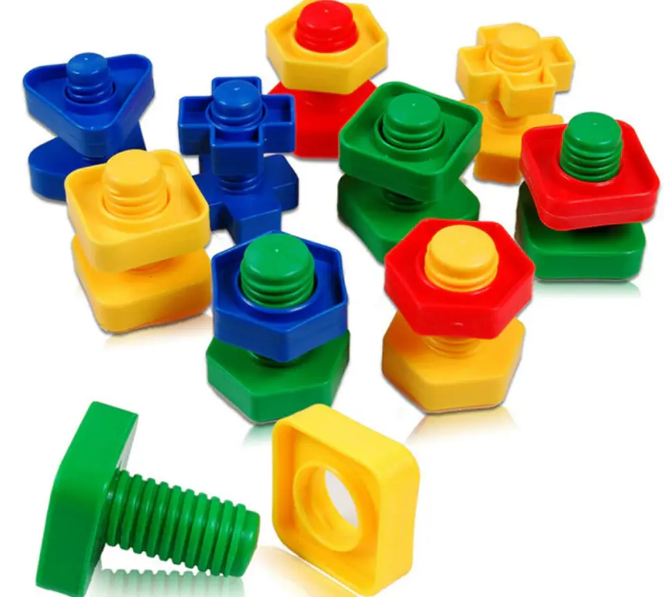 ⁨Structural blocks educational montessori screws 30 elements⁩ at Wasserman.eu