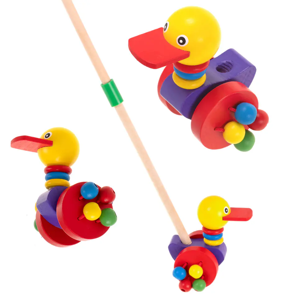 ⁨Pusher on a stick wooden walking duck⁩ at Wasserman.eu