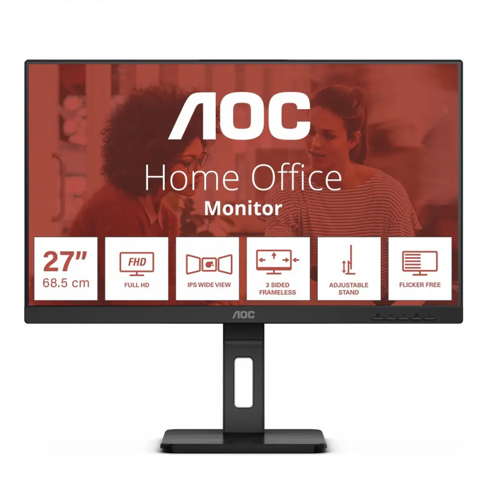 ⁨Monitor AOC 27E3QAF (27" /IPS /75Hz /1920 x 1080 /Czarny)⁩ w sklepie Wasserman.eu