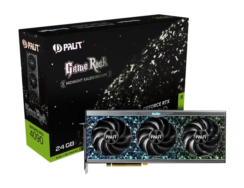 ⁨Karta graficzna PALIT GeForce RTX 4090 GAMEROCK 24G GDDR6X (NED4090019SB-1020G)⁩ w sklepie Wasserman.eu