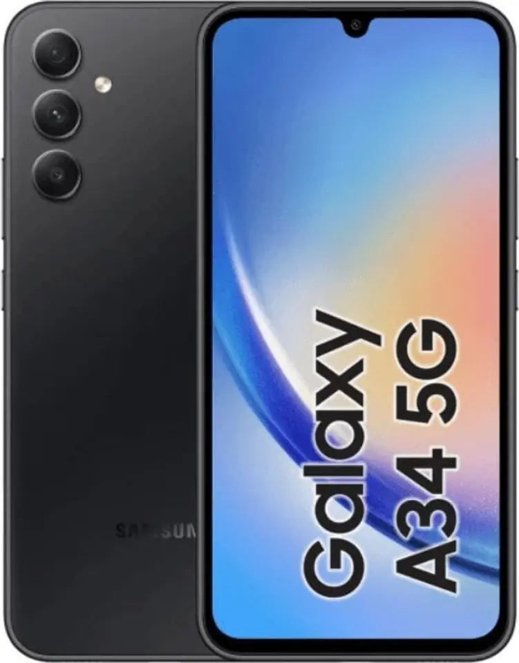 ⁨Samsung Galaxy A34 5G SM-A346B/DSN 16.8 cm (6.6") Hybrid Dual SIM Android 13 USB Type-C 6 GB 128 GB 5000 mAh Graphite⁩ at Wasserman.eu