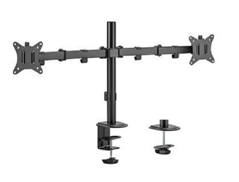 ⁨Gembird MA-D2-01 monitor mount / stand 81.3 cm (32") Black Desk⁩ at Wasserman.eu