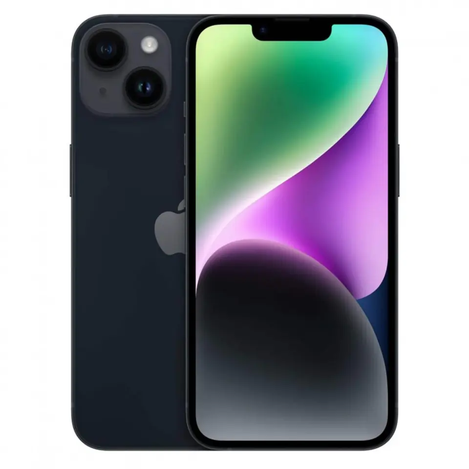 ⁨Apple iPhone 14 15.5 cm (6.1") Dual SIM iOS 16 5G 128 GB Black⁩ at Wasserman.eu