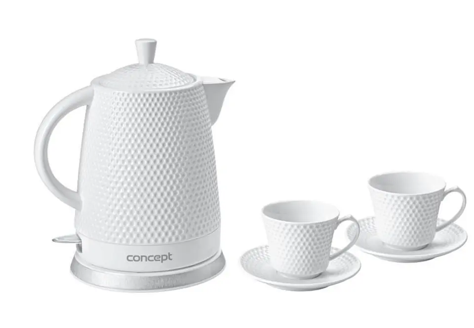 ⁨Concept RK0040 electric kettle 1.5 L 1500 W White⁩ at Wasserman.eu