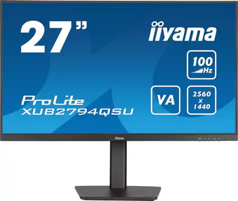 ⁨Monitor IIYAMA XUB2794QSU-B6 (27" /100Hz /2560 x 1440 /Czarny)⁩ w sklepie Wasserman.eu