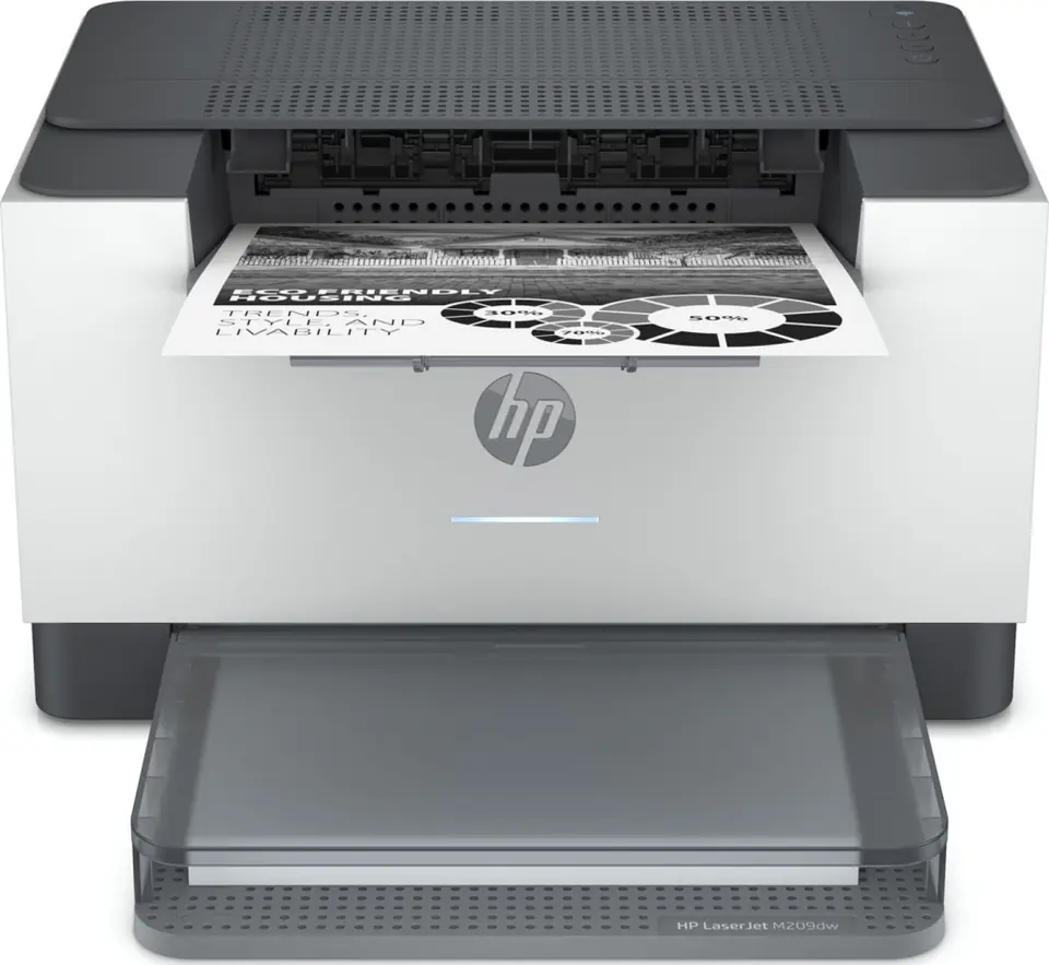 ⁨Drukarka laserowa HP LaserJet Pro M209DW (600 x 600dpi /maks. A4 /Czarno-biały /Biało-szary )⁩ w sklepie Wasserman.eu