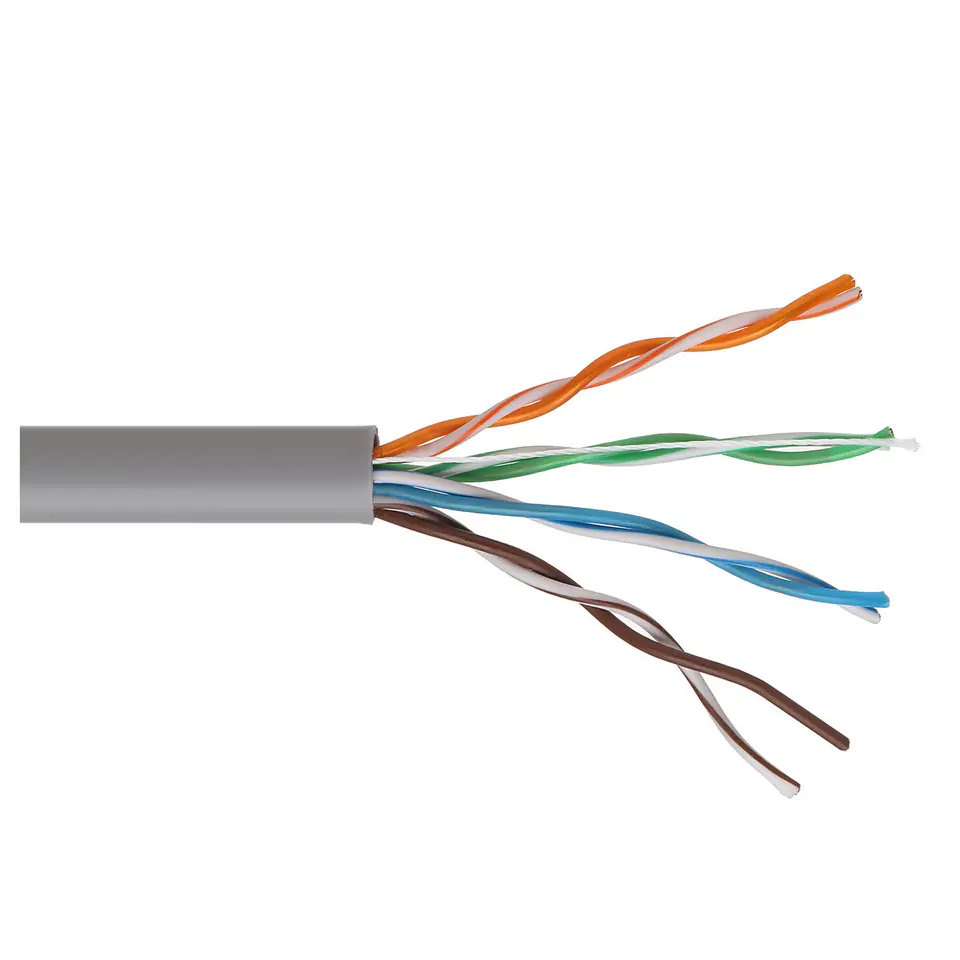 ⁨MCTV-578 54654 Kabel skrętka UTP Cat 5e 4*2*50 CCA 50m RJ45⁩ w sklepie Wasserman.eu