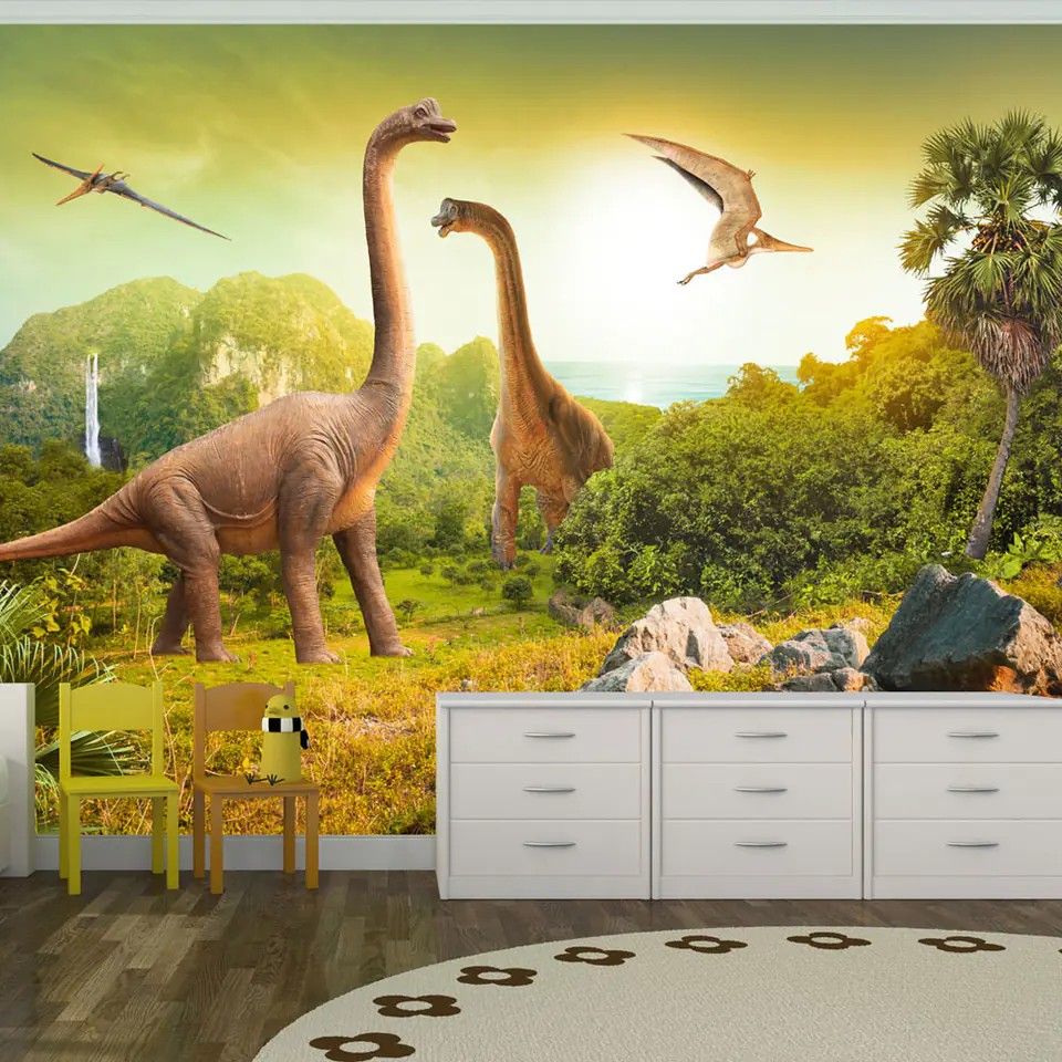 ⁨Fototapeta - Dinozaury (rozmiar 450x315, wykończenie Standard)⁩ w sklepie Wasserman.eu