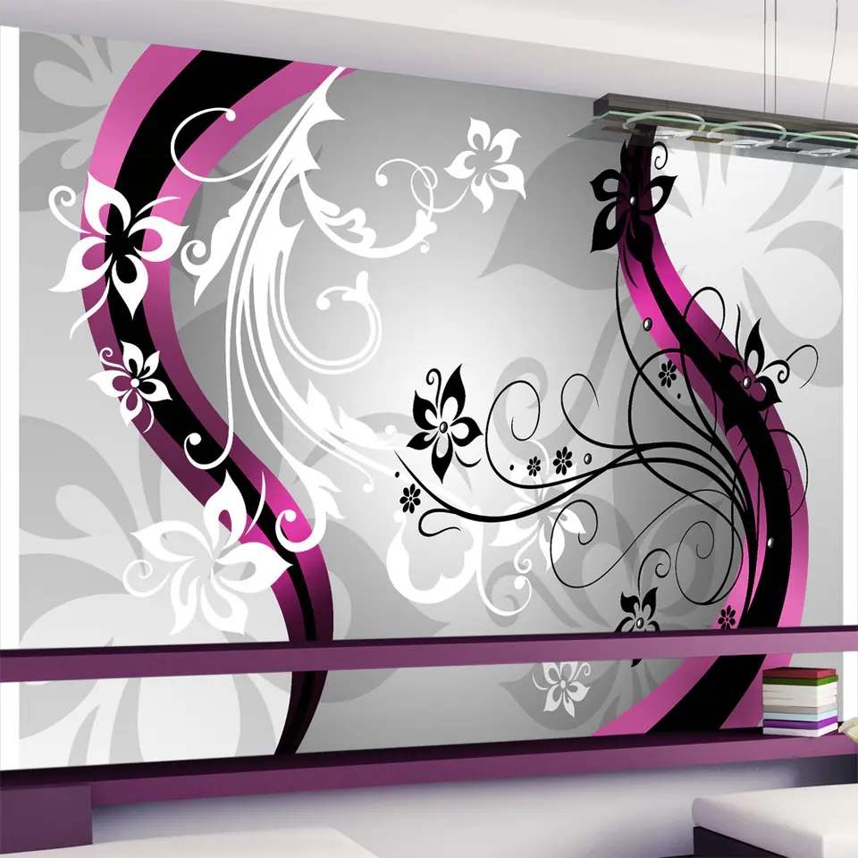 Wall mural - Floral esy-floresy (pink) (size 350x245) at Wasserman.eu