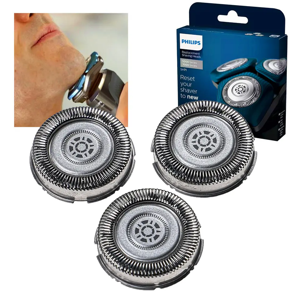 ⁨Philips Shaver series 7000, 5000 SH71/50 Replacement electric shaver heads⁩ at Wasserman.eu