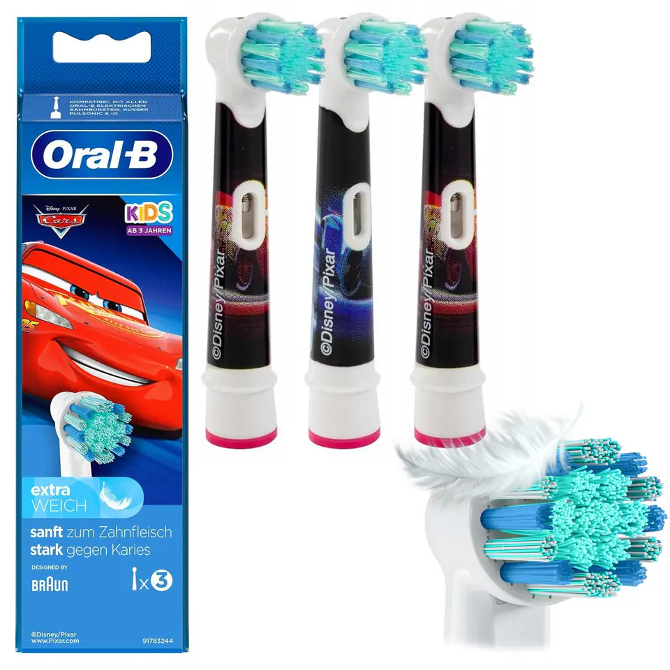 ⁨ORAL-B CARS 3-PACK KOŃCÓWKI DO SZCZOTECZKI ELEKTRYCZNEJ⁩ w sklepie Wasserman.eu