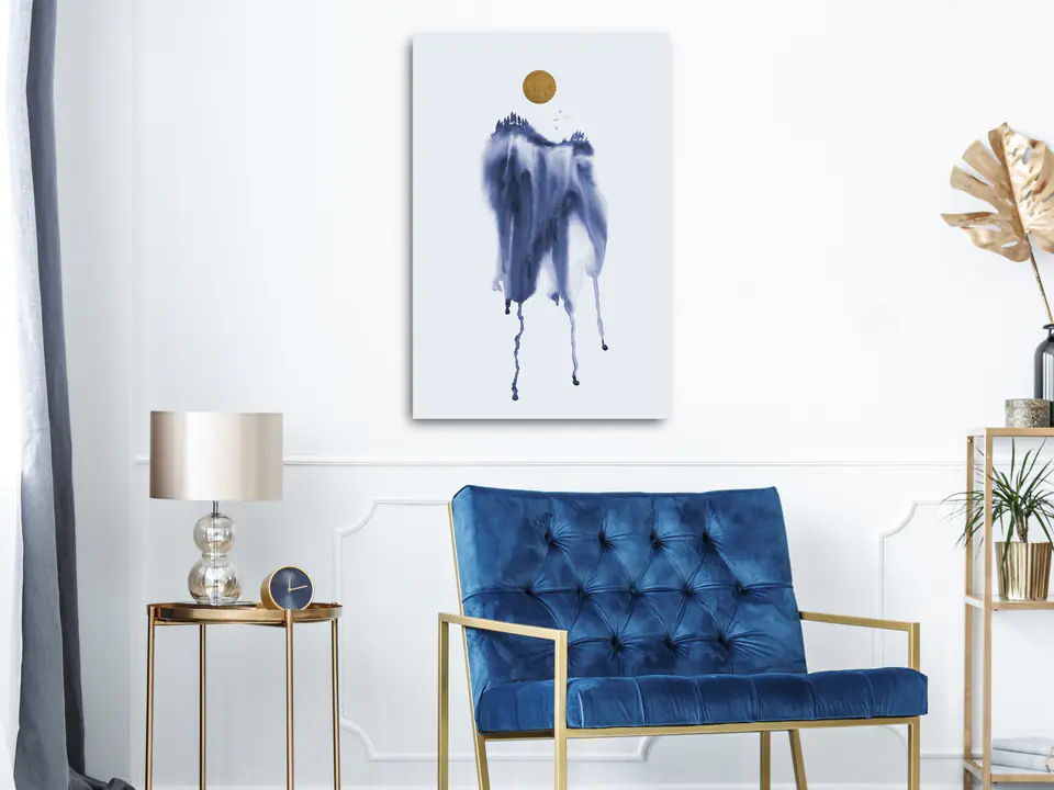 ⁨Obraz - Akwarelowa abstrakcja (1-częściowy) pionowy (rozmiar 60x90, wykończenie Standard)⁩ w sklepie Wasserman.eu