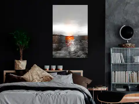 ⁨Obraz - Abstrakcyjny zachód słońca (1-częściowy) pionowy⁩ w sklepie Wasserman.eu