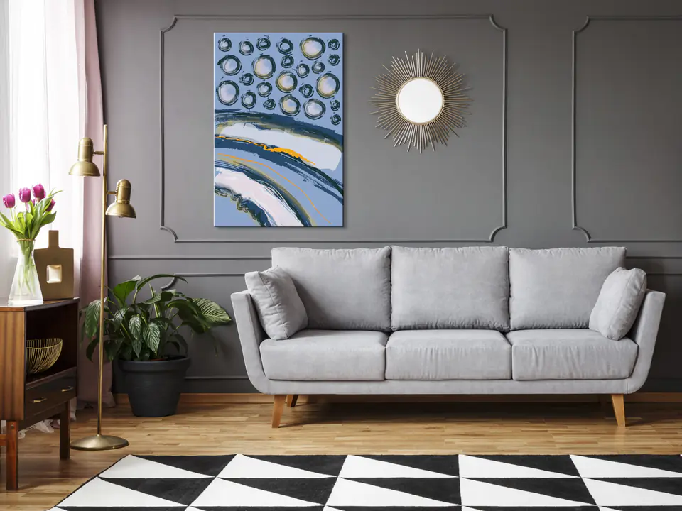 ⁨Obraz - Rytmiczne zorze (1-częściowy) pionowy (rozmiar 40x60, wykończenie Premium Print)⁩ w sklepie Wasserman.eu