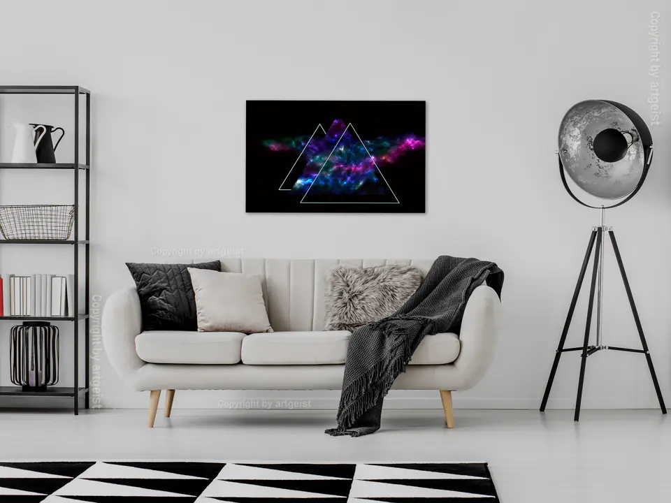 ⁨Obraz - Kosmiczne lustro (1-częściowy) szeroki (rozmiar 90x60, wykończenie Premium Print)⁩ w sklepie Wasserman.eu