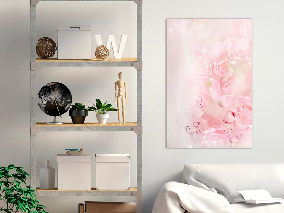 ⁨Obraz - Różowa natura (1-częściowy) pionowy (rozmiar 80x120, wykończenie Na płótnie włoskim)⁩ w sklepie Wasserman.eu