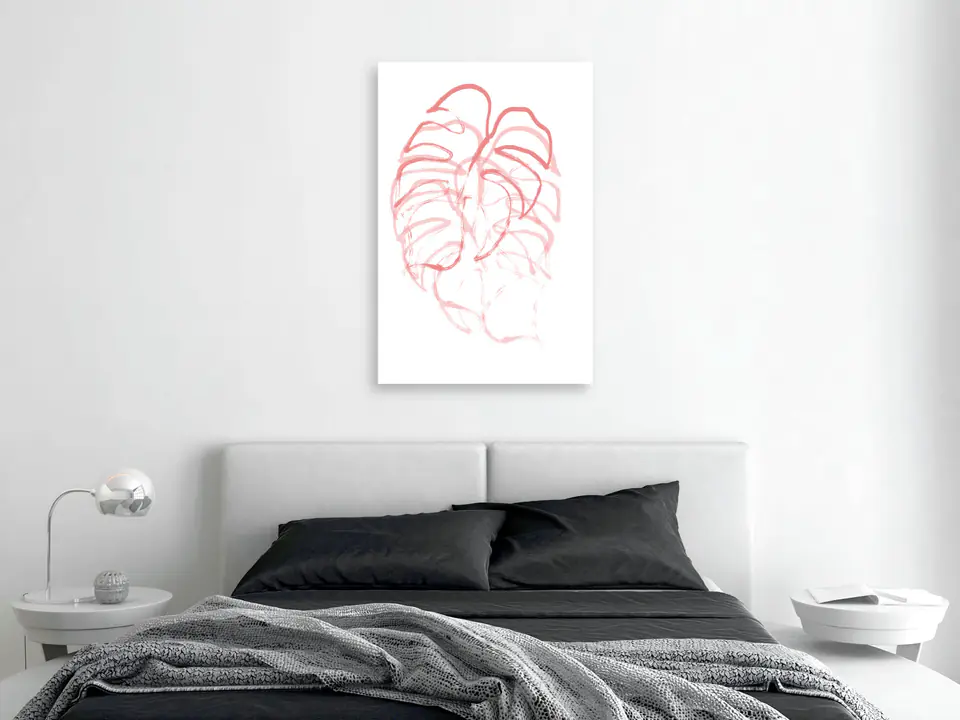 ⁨Obraz - Monstera w ruchu (1-częściowy) pionowy (rozmiar 80x120, wykończenie Premium Print)⁩ w sklepie Wasserman.eu