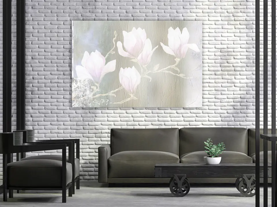 ⁨Obraz - Białe magnolie (1-częściowy) szeroki (rozmiar 60x40, wykończenie Premium Print)⁩ w sklepie Wasserman.eu