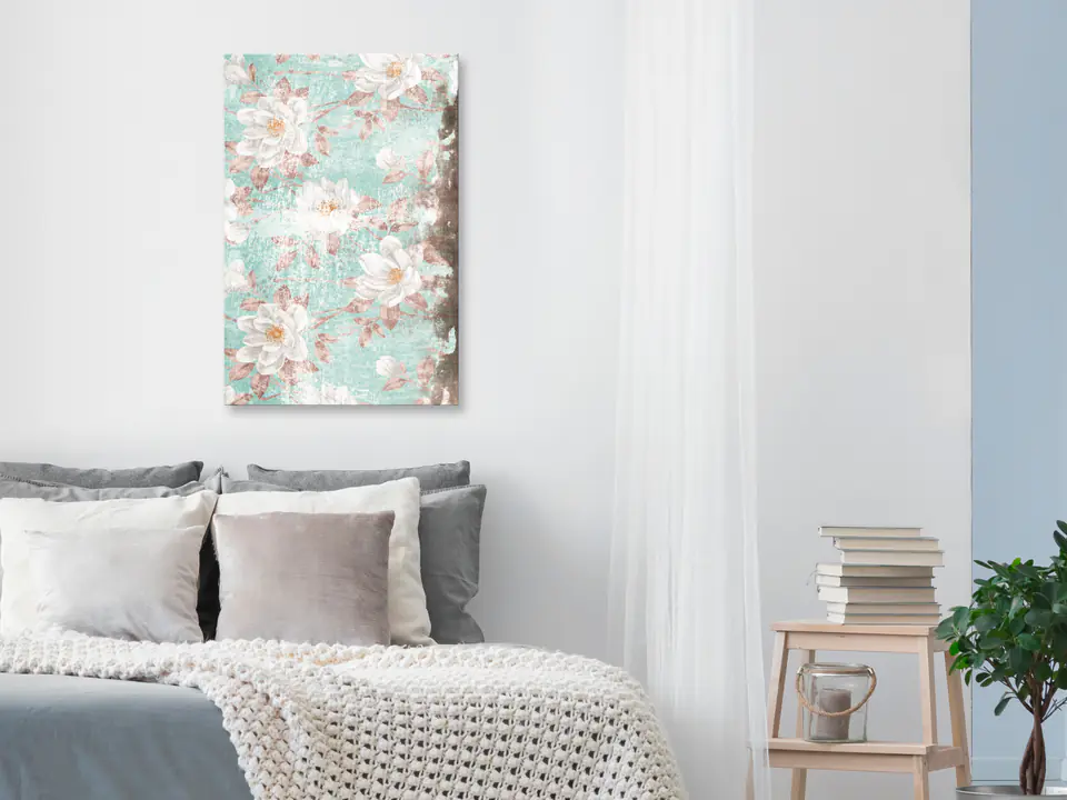 ⁨Obraz - Rzymskie kwiaty (1-częściowy) pionowy (rozmiar 80x120, wykończenie Premium Print)⁩ w sklepie Wasserman.eu