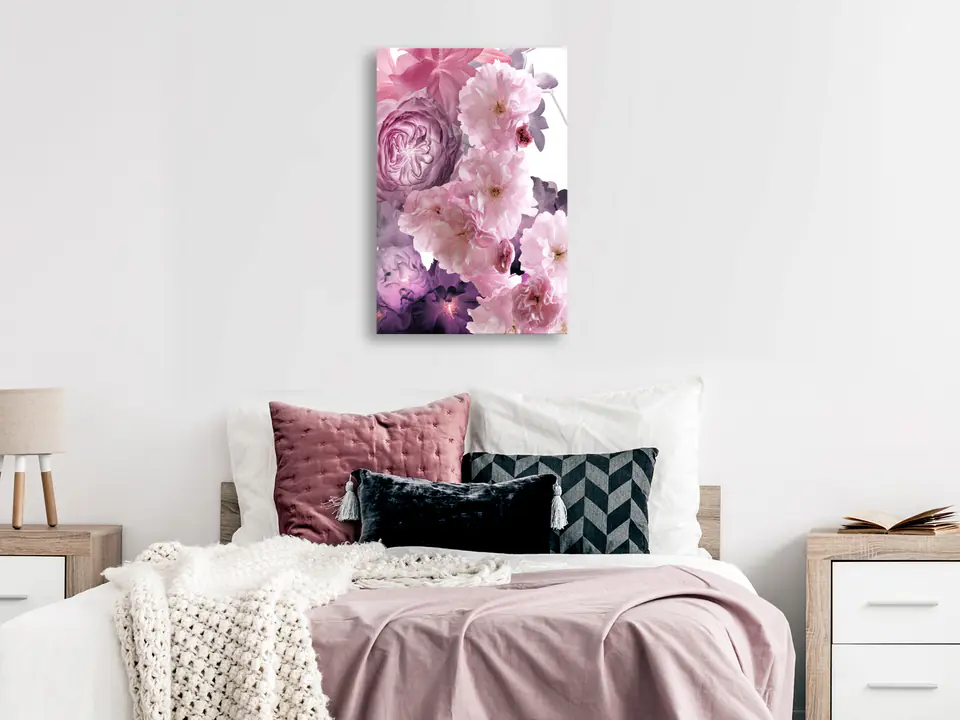 ⁨Obraz - Wachlarz kwiatów (1-częściowy) pionowy (rozmiar 80x120, wykończenie Standard)⁩ w sklepie Wasserman.eu
