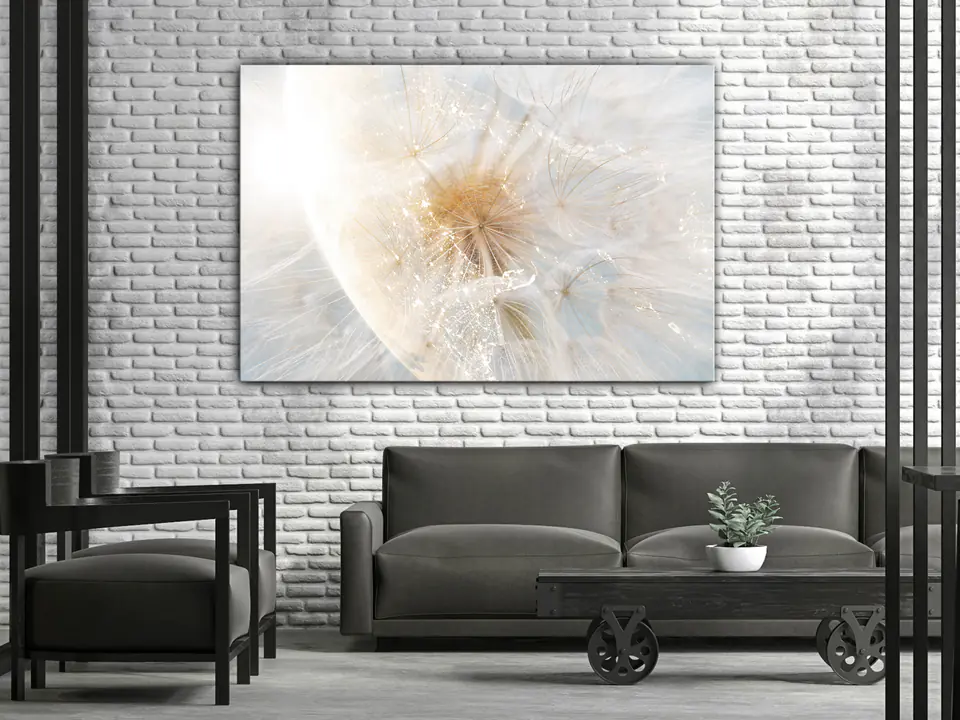 ⁨Obraz - Dmuchawiec w słońcu (1-częściowy) szeroki (rozmiar 90x60, wykończenie Standard)⁩ w sklepie Wasserman.eu