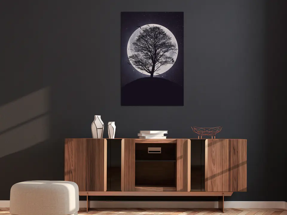 ⁨Obraz - Samotne drzewo (1-częściowy) pionowy (rozmiar 80x120, wykończenie Standard)⁩ w sklepie Wasserman.eu