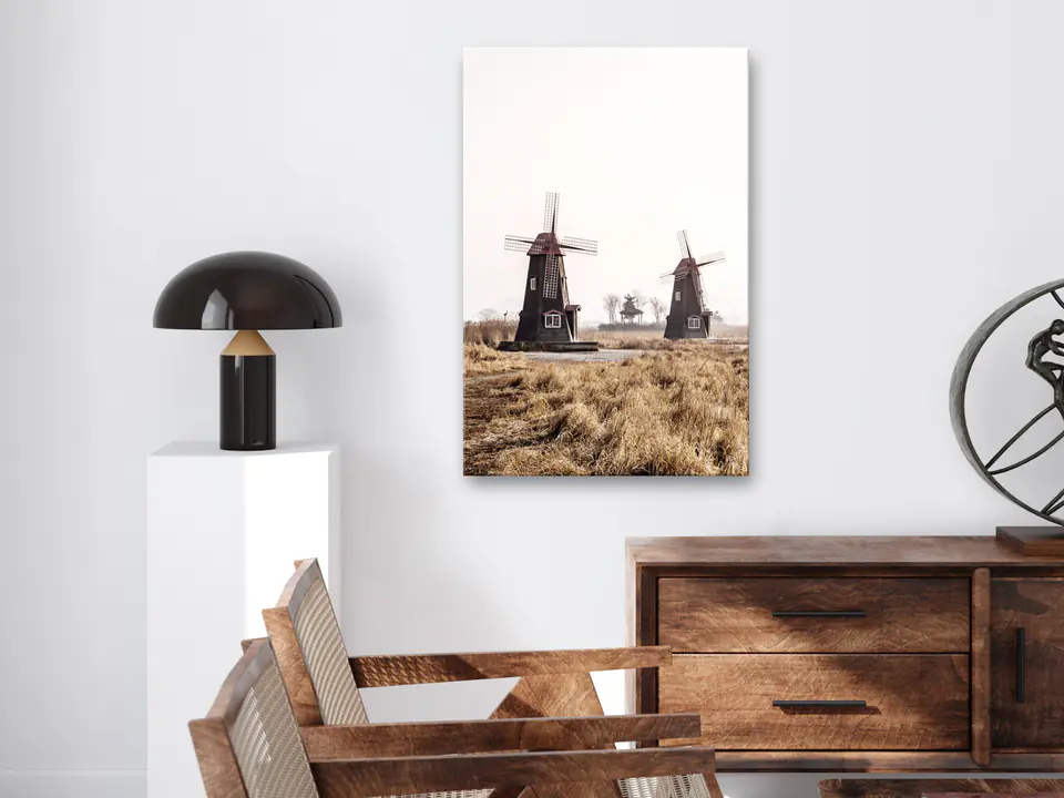 ⁨Obraz - Drewniany wiatrak (1-częściowy) pionowy (rozmiar 20x30, wykończenie Premium Print)⁩ w sklepie Wasserman.eu