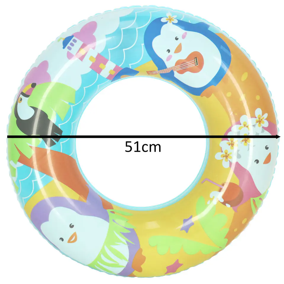 ⁨Kółko do pływania koło dmuchane kółko plażowe pingwinek 60 kg BESTWAY 36113 51 cm⁩ w sklepie Wasserman.eu