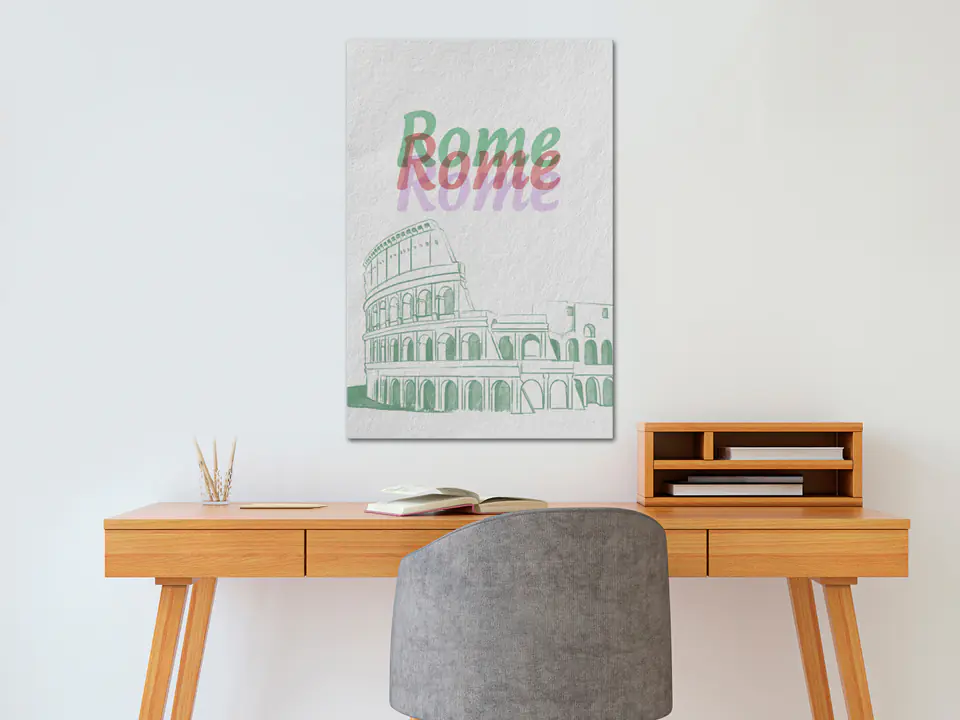 ⁨Obraz - Rzym w akwarelach (1-częściowy) pionowy (rozmiar 40x60, wykończenie Premium Print)⁩ w sklepie Wasserman.eu