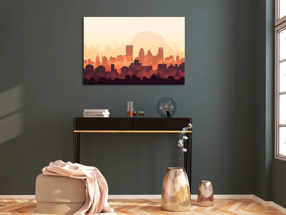 ⁨Obraz - Żar miasta (1-częściowy) szeroki (rozmiar 60x40, wykończenie Premium Print)⁩ w sklepie Wasserman.eu