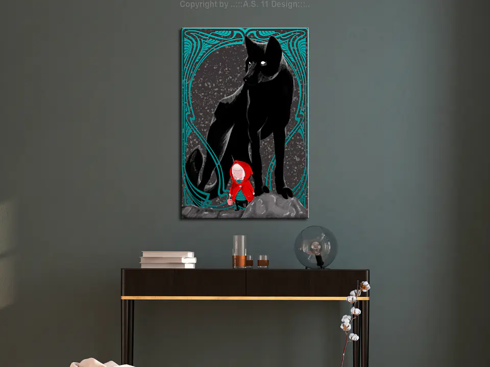 ⁨Obraz - Czerwony kapturek (1-częściowy) pionowy (rozmiar 20x30, wykończenie Premium Print)⁩ w sklepie Wasserman.eu