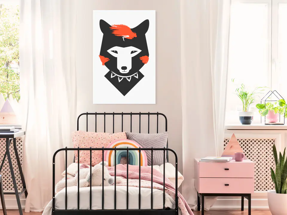 ⁨Obraz - Grzeczny lisek (1-częściowy) pionowy (rozmiar 80x120, wykończenie Premium Print)⁩ w sklepie Wasserman.eu