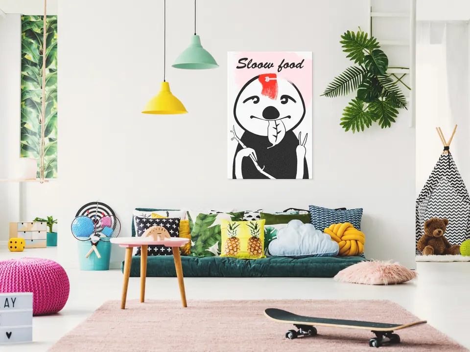 ⁨Obraz - Leniwiec trendsetter (1-częściowy) pionowy (rozmiar 20x30, wykończenie Premium Print)⁩ w sklepie Wasserman.eu