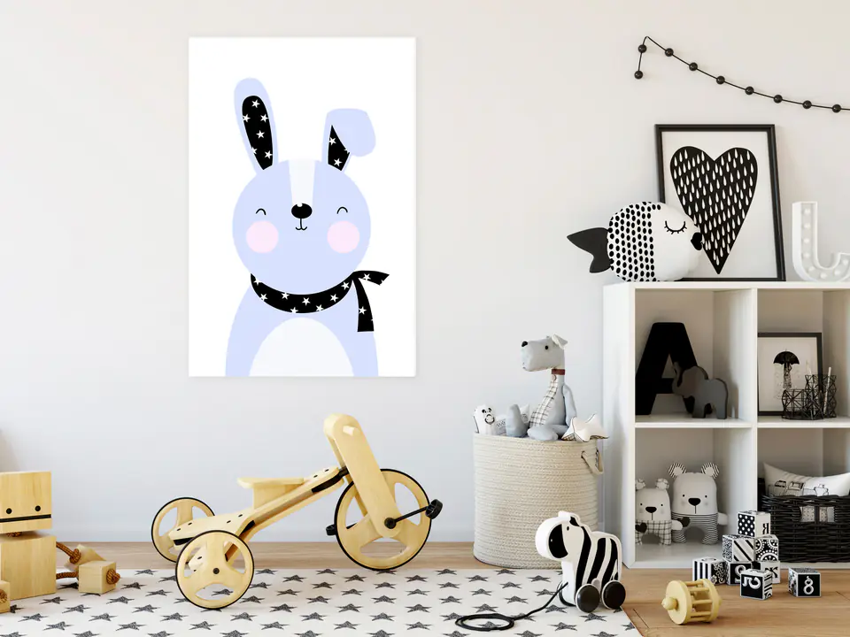 ⁨Obraz - Dzielny królik (1-częściowy) pionowy (rozmiar 20x30, wykończenie Premium Print)⁩ w sklepie Wasserman.eu