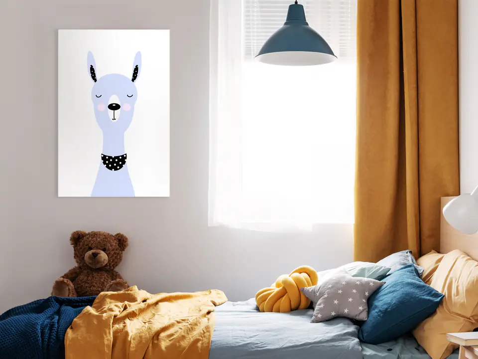 ⁨Obraz - Urocza lama (1-częściowy) pionowy (rozmiar 80x120, wykończenie Na płótnie włoskim)⁩ w sklepie Wasserman.eu