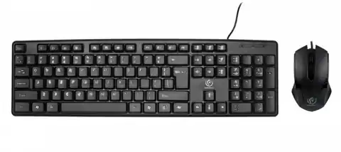 ⁨Rebeltec Simson wired keyboard + mouse kit, black⁩ at Wasserman.eu