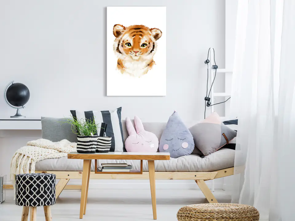 ⁨Obraz - Tygrysek (1-częściowy) pionowy (rozmiar 80x120, wykończenie Premium Print)⁩ w sklepie Wasserman.eu