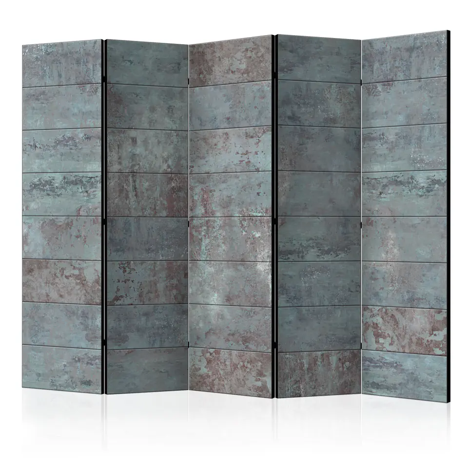 ⁨5-piece screen - Turquoise concrete II [Room Dividers] (size 225x172)⁩ at Wasserman.eu