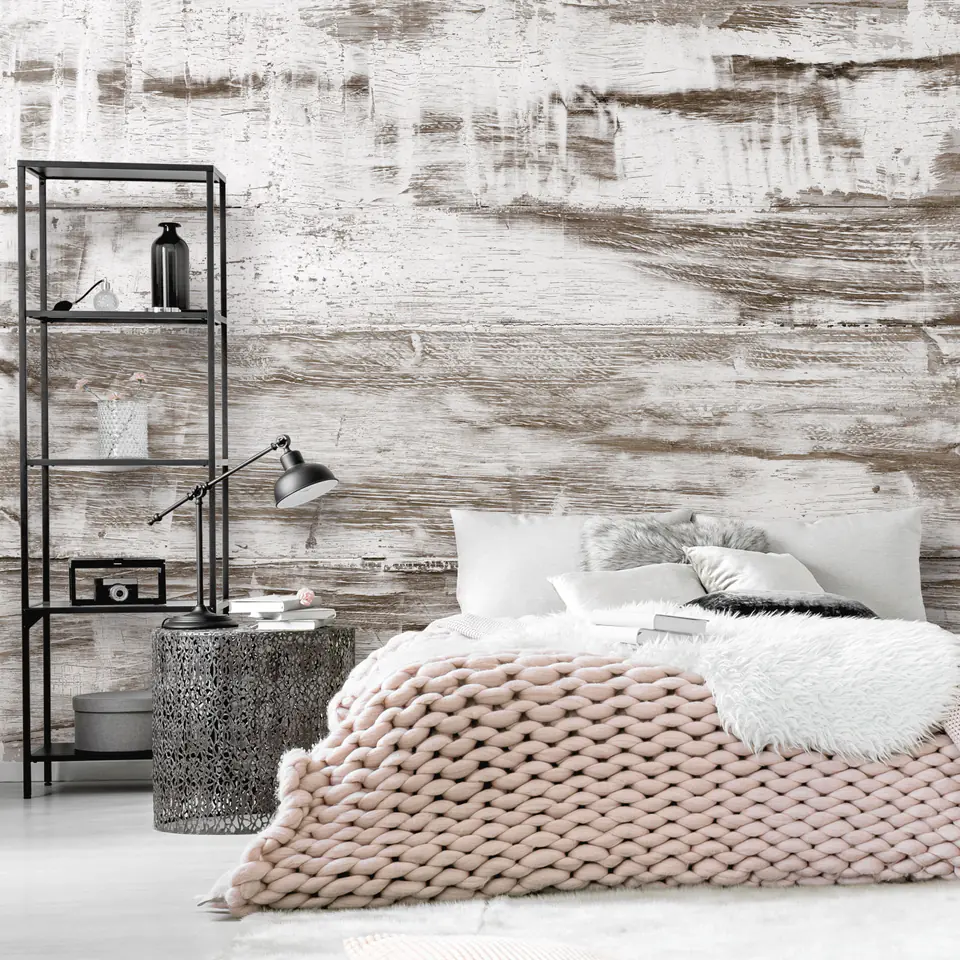 ⁨Fototapeta - Drewno Shabby Chic (rozmiar 392x280, wykończenie Samoprzylepna)⁩ w sklepie Wasserman.eu