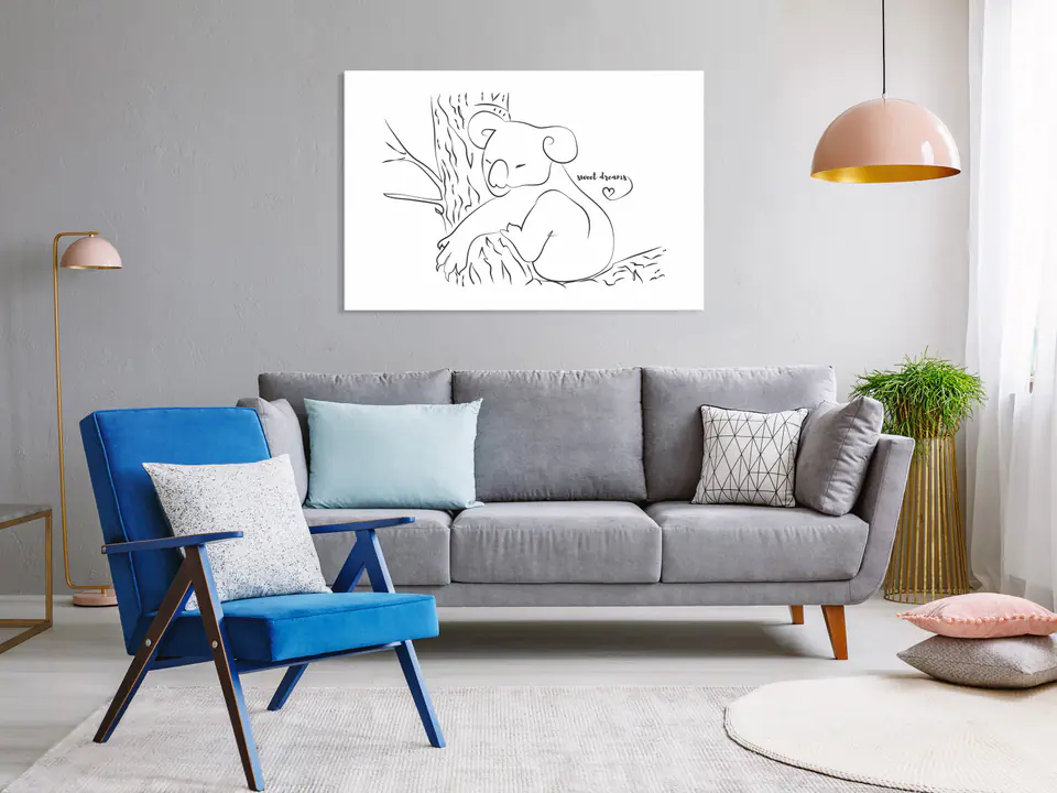 ⁨Obraz - Śpiący koala (1-częściowy) szeroki (rozmiar 30x20, wykończenie Premium Print)⁩ w sklepie Wasserman.eu