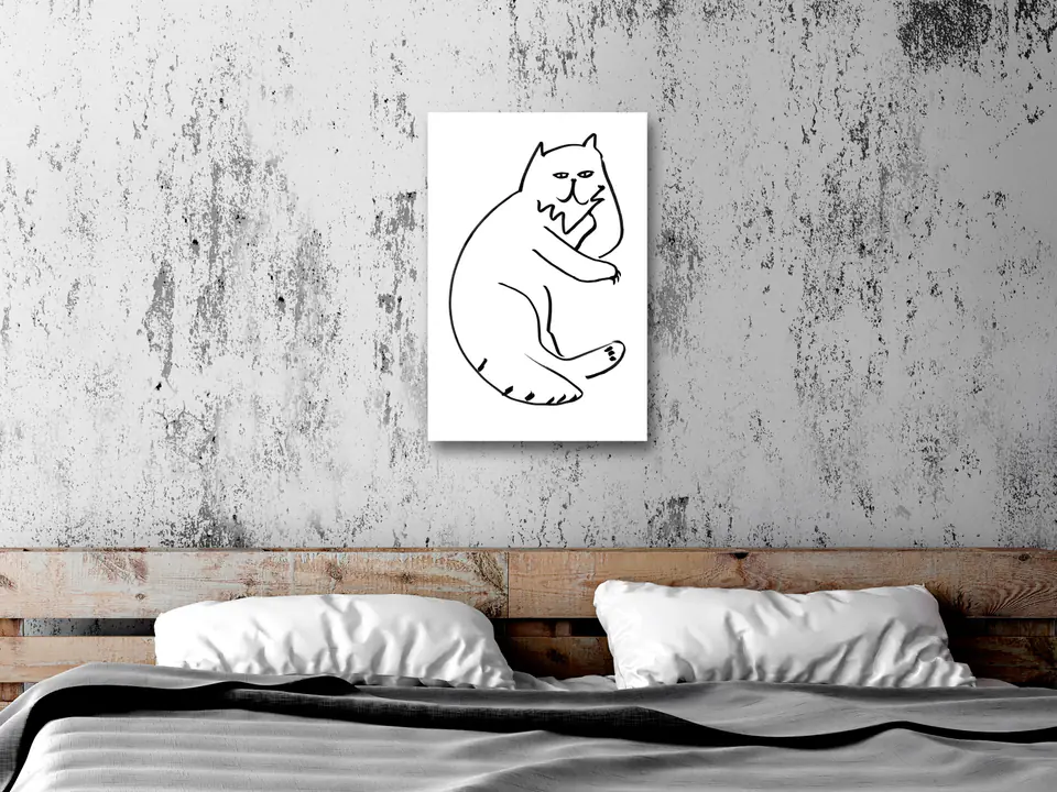 ⁨Obraz - Koci relaks (1-częściowy) pionowy (rozmiar 40x60, wykończenie Premium Print)⁩ w sklepie Wasserman.eu
