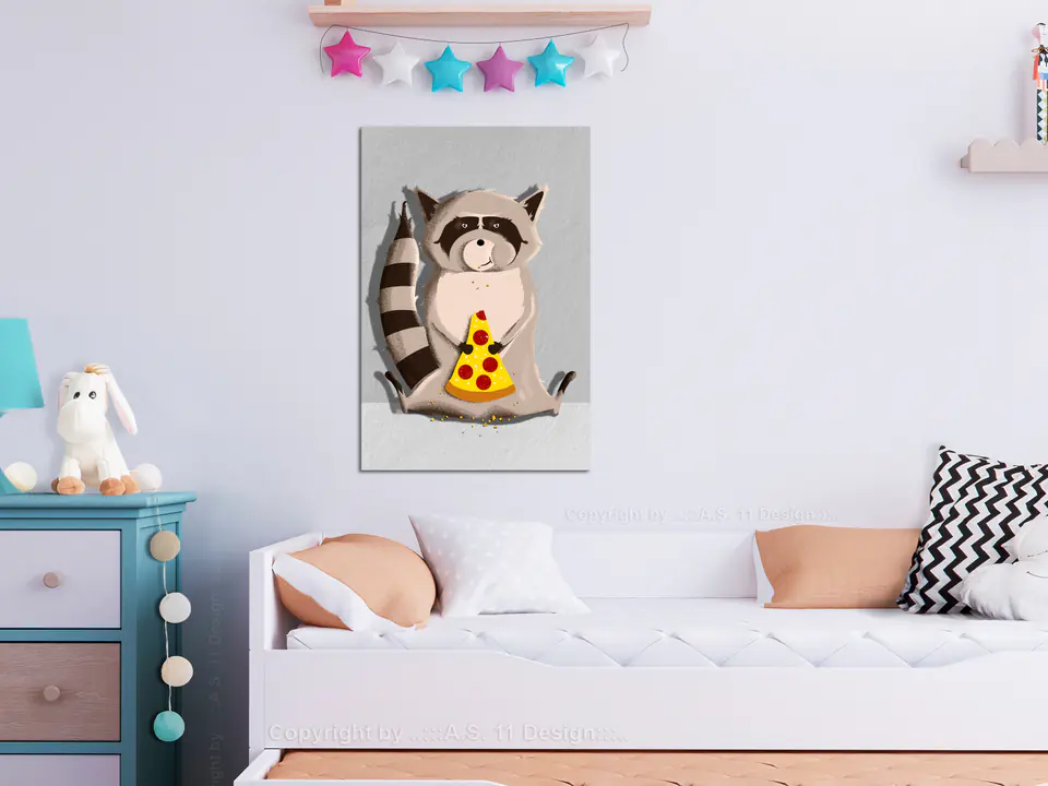 ⁨Obraz - Szop łasuch (1-częściowy) pionowy (rozmiar 20x30, wykończenie Premium Print)⁩ w sklepie Wasserman.eu