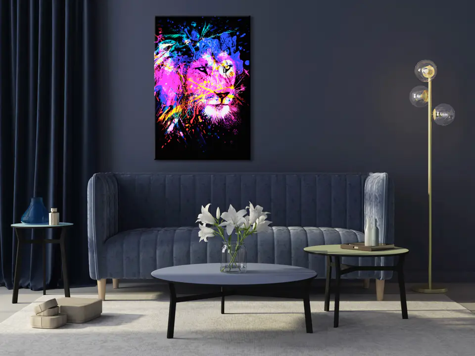 ⁨Obraz - Tęczowa grzywa (1-częściowy) pionowy (rozmiar 60x90, wykończenie Premium Print)⁩ w sklepie Wasserman.eu
