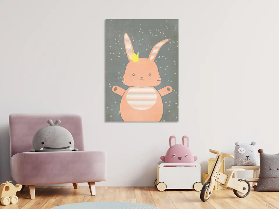 ⁨Obraz - Różowa królewna (1-częściowy) pionowy (rozmiar 20x30, wykończenie Premium Print)⁩ w sklepie Wasserman.eu