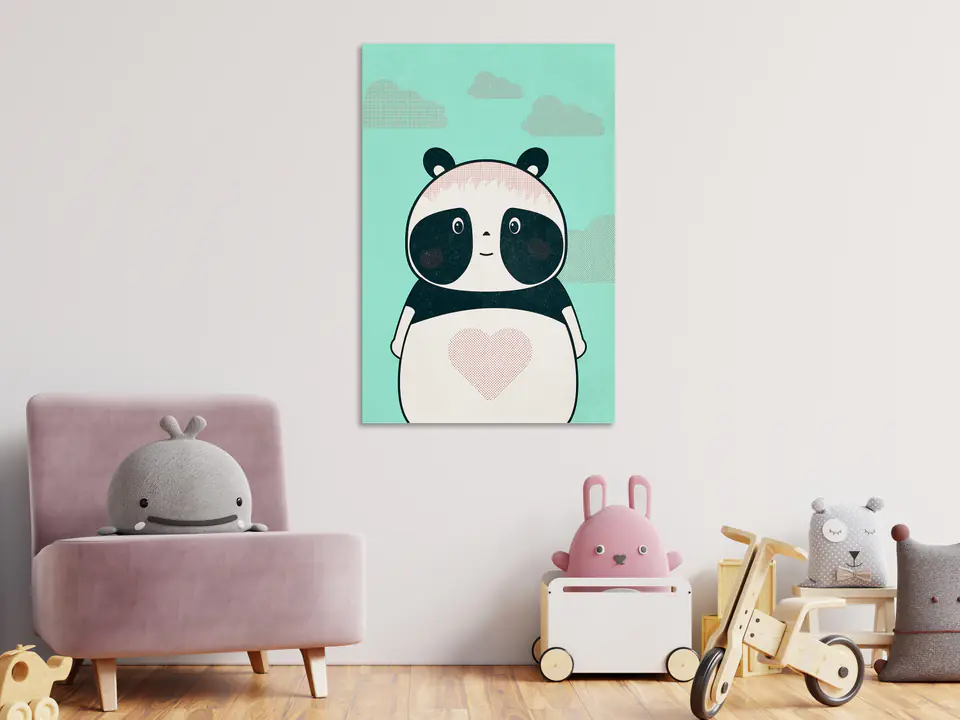 ⁨Obraz - Troskliwa panda (1-częściowy) pionowy (rozmiar 40x60, wykończenie Premium Print)⁩ w sklepie Wasserman.eu